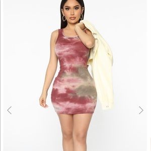 Mini tie dye dress